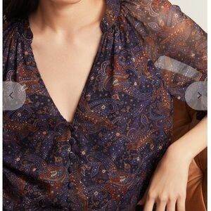 Veronica Beard Jayce Silk Top NWOT